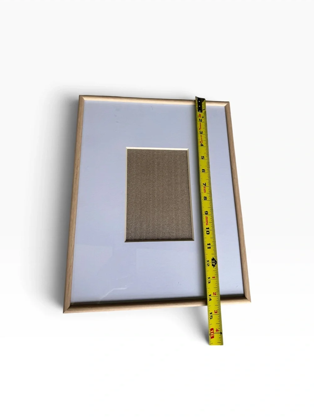 Set of 3 Natural Wood Picture Frames White Mats 5x7 Gallery Wall